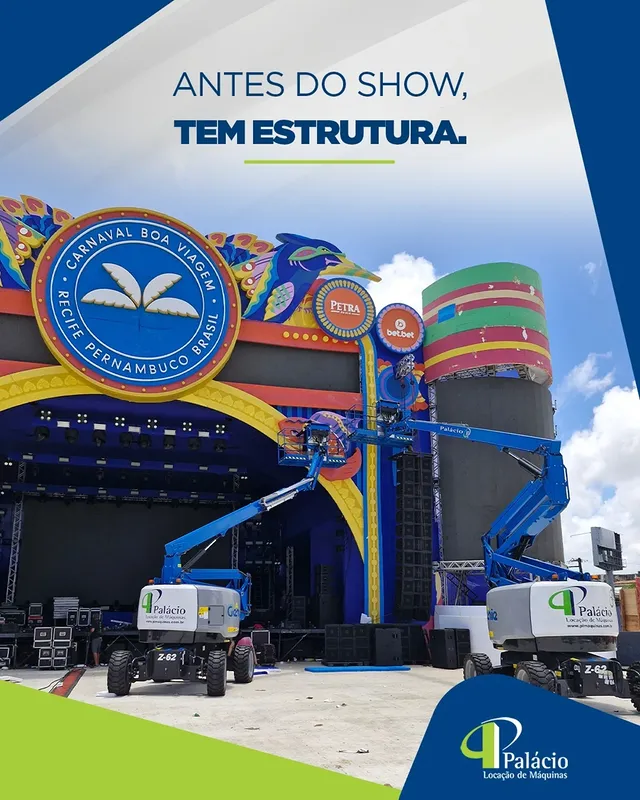 Antes do show, tem a estrutrura